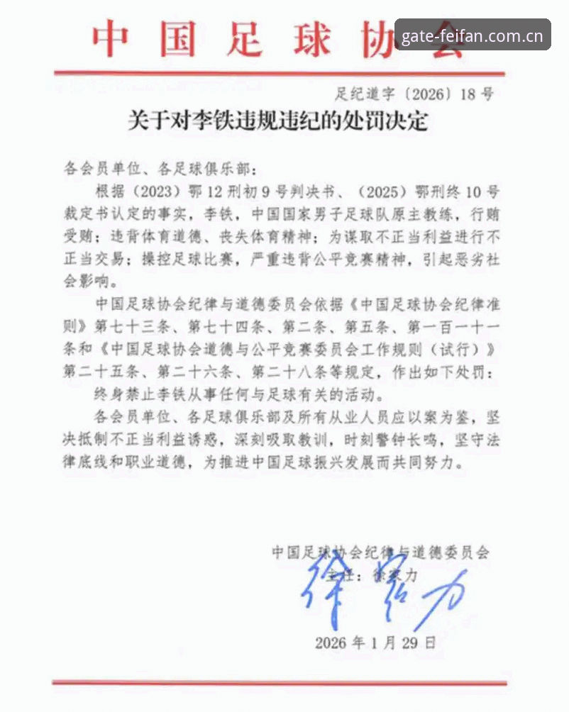 足协第三批禁足名单最新动态：17人终身禁足、48人禁业五年 非凡体育官网全程跟进